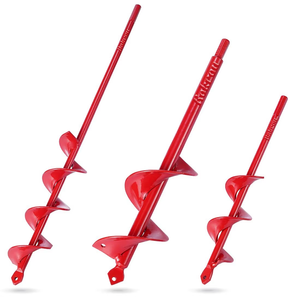 اوجير الحديقة اللولبي ، لمبة زهرة اوجير للفناء البستنة الأساسية ، أداة حفار حفرة للزراعة - Product Image 2