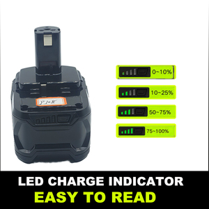 <span class=keywords><strong>Lithium</strong></span>-Ion pin dung lượng cao <span class=keywords><strong>18</strong></span> <span class=keywords><strong>Volt</strong></span> 4000mAh 5000mAh 6000mAh cho <span class=keywords><strong>Ryobi</strong></span> p108 một + cộng với 18650 <span class=keywords><strong>18</strong></span> V NCM nach BATTERIE 7 750 gam - Product Image 5