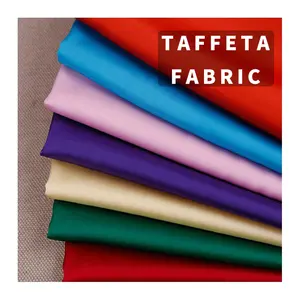 Fabriekslevering 100 Zacht Textiel 190T 210T Waterdichte Zijde Prijs Effen Pakken Voering Taft Polyester Stof