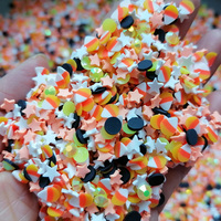 1000g DIY kerajinan Slime Sprinkles oranye es krim kerucut bintang berlian imitasi campuran polimer tanah liat Sprinkles irisan