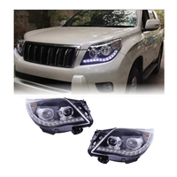 Phares LED DRL de mise à niveau pour Toyota Prado 2010-2013, ensemble de feux avant de voiture au design double projecteur, accessoires de phares automobiles
