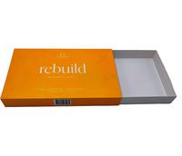 Boîte à tirette personnalisée de luxe avec ruban de marque, emballage coulissant recyclable pour bijoux et bougies, finition mate