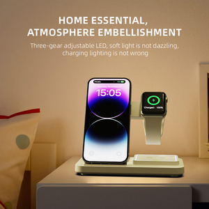 Sạc không dây đa năng 4 trong 1, 15W, có thể gập lại, đế từ tính, dành cho <span class=keywords><strong>iPhone</strong></span> & tai nghe, sạc nhanh, linh hoạt, một thiết bị sạc - Product Image 6