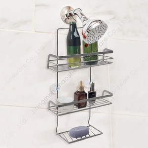 Étagère de douche pour salle de bain à 3 niveaux, fixation par ventouse, sans perçage, étagère de rangement durable - Product Image 2