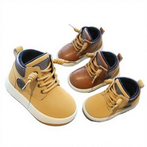 Bottes Chelsea pour enfants 2026 Hiver à lacets doublées polaire respirantes semelle intermédiaire en PVC unisexe bottines chaudes en cuir véritable - Product Image 3