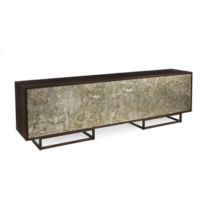 Buffet moderne personnalisable en bois massif avec rangement intégré pour petits appartements et salons - Product Image 1