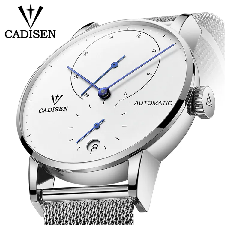 CADISEN C1030 Top marque hommes montres de luxe automatique mécanique horloge hommes entièrement en acier Business étanche 5ATM montres-bracelets