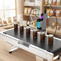 Petite imprimante jet d'encre automatique portable avec écran tactile, résolution 600 dpi pour l'impression d'étiquettes et de bouteilles, petites usines
