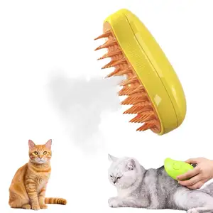 Steamy Cat Brush,3 in1 Cat Steam Brush,Self Cleaning Steam Cat Brush for  massage, Pet Steam Brush for Cat,Multifunctional Cat Steamer Brush,Cat