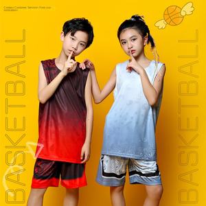 Enfants XS Taille Sports Training Camp Suit Imprimé Basketball Jersey pour Garçons Filles Été pour les élèves du primaire et du secondaire - Product Image 5