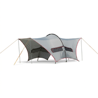 Tente tunnel étendue CAMP TOWN TARP 520 en Oxford 150D monocouche, imperméable 2000-3000 mm, abri extérieur quatre saisons, gris