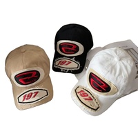 Casquette souple Diablo Vibe Style pour couple, tendance urbaine, marque vintage, broderie délavée, étiquette, 6 panneaux, tissu, PVC, ajustable