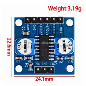 PAM8406 บอร์ดขยายเสียงดิจิตอลพร้อมโพเทนชิโอมิเตอร์ปรับระดับเสียง 5Wx2 สเตอริโอ - Product Image 4