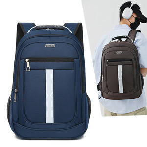 Men's Casual <b>Backpack</b> <b>Large</b> Capacity 20-35L Solid Color For <b>School</b> Travel Business Use - Product Image 1