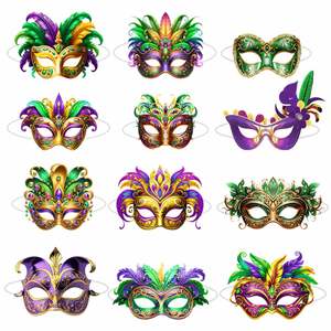 Máscaras de Papel Brasileñas para Carnaval, Festival, Baile y Espectáculos - Product Image 3