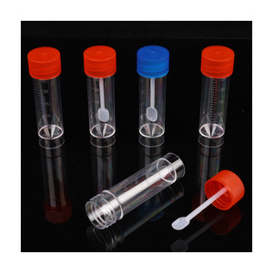 Botella de muestra con tapa de rosca Feiyue de 25 ml de plástico con cuchara para uso en laboratorio - Product Image 4