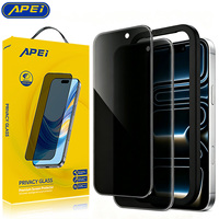 Lot de 2 films de protection d'écran anti-espion en verre trempé, installation facile, dureté 9H, qualité AAA pour iPhone 18 17Pro 15