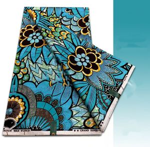 Nouveau design Tissu africain Wax Hollandais Bazin Riche pour vêtements - Product Image 5