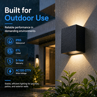 Applique murale LED carrée moderne, étanche IP54, 5 températures de couleur, dimmable, pour hôtel, salon, chambre, couloir
