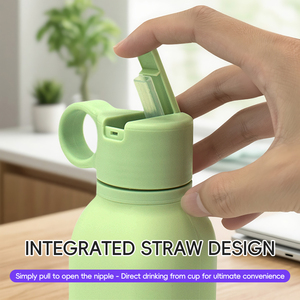 Camping Hiking School Travel Sport Leakproof BPA Free Foldable Reusable Lightweight Customizable Advanced Machine Mold Silicone - Product Image 6