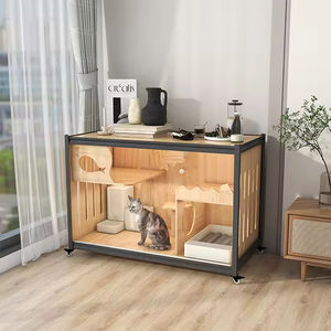 Meow Mansion Builder Lit de cage pour chat en bois massif Espace d'escalade personnalisable Meubles pour animaux de compagnie Pro - Product Image 6