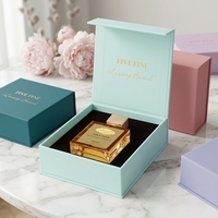 Atomiseur de parfum rectangulaire de luxe fait main sur mesure 50ml/100ml, flacon en verre rechargeable avec boîte à fermeture magnétique