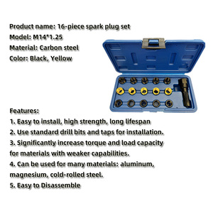 Xe sửa chữa công cụ Bộ vít chủ đề sửa chữa công cụ tia lửa cắm chất lượng cao công cụ hộp rõ ràng chủ đề bền và chống ăn mòn - Product Image 2