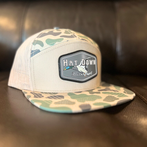 Gorras Snapback estructuradas de 7 paneles de alta calidad OEM ODM, gorra de camuflaje con logotipo bordado personalizado, gorras de camionero de malla de caza de camuflaje - Product Image 2