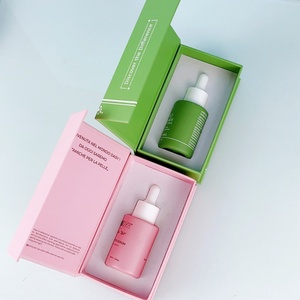 Customized 30ml Flat Shoulder Matte Green Glass Dropper <b>Bottle</b> White Screen Printing With Custom Paper <b>Box</b> - Product Image 4