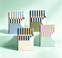 Carnet à spirales pour étudiants, personnalisable, avec couverture en papier, pour écrire un journal/une chronique