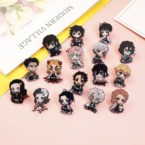 Stoklanan hızlı kargo ucuz toptan Anime Pin rozeti Metal boyalı renk mineli yaka rozeti setleri - Product Image 1