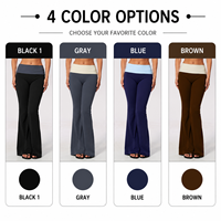 GH Leggings Évasés Femme Haute Qualité Effet Seconde Peau Color Block Taille Haute Effet Push-Up pour Pilates, Entraînement, Gym, Fitness, Yoga