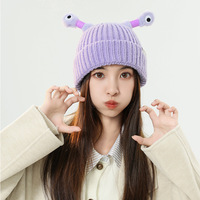 Gorro de Punto Personalizado con Logotipo Divertido, con Tentáculos Retráctiles Iluminados con LED, Gorro de Monstruo Brillante y Adorable