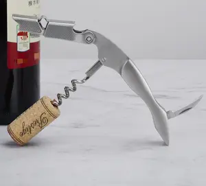 High Quality 3in1 Stainless Steel Wine Key With Beer Opener For Servers And Bartenders Manual Corkscrew Wine Bottle Opener