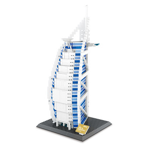 Wange UAE Dubai Burj Al Arab Hotel - Giocattolo educativo compatibile con blocchi di costruzione a piccole particelle in plastica ABS per uso domestico - Product Image 1