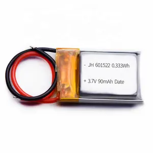 Manufacturer rechargeable high rate Lithium Polymer battery 15C 3.7v 120mah 90mah 601522 for Anki Overdrive Car