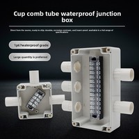 Boîtier de jonction étanche en plastique type F, à trois voies, pour bornes de 20 mm, raccords de conduit 4/6 mm, distribution industrielle extérieure