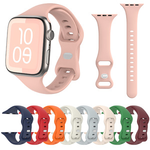 Correa de Silicona para Reloj de 38 40 41 42 44 45 46 49 mm, Resistente al Agua y al Sudor, con Grabado Personalizado, Compatible con Apple <span class=keywords><strong>Watch</strong></span> Series - Product Image 2