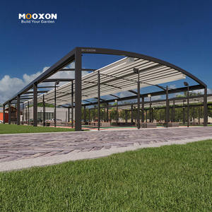 Atap dinding dapat ditarik dengan atap PVC geser dan Sensor cuaca pintar untuk perlindungan luar ruangan fleksibel - Product Image 6