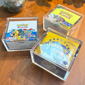 TCG UV Protection Acrylique Booster Box <span class=keywords><strong>Pokemon</strong></span> Original Cards Hard Case Real Booster Box Display Case pour English Booster Box - Product Image 3