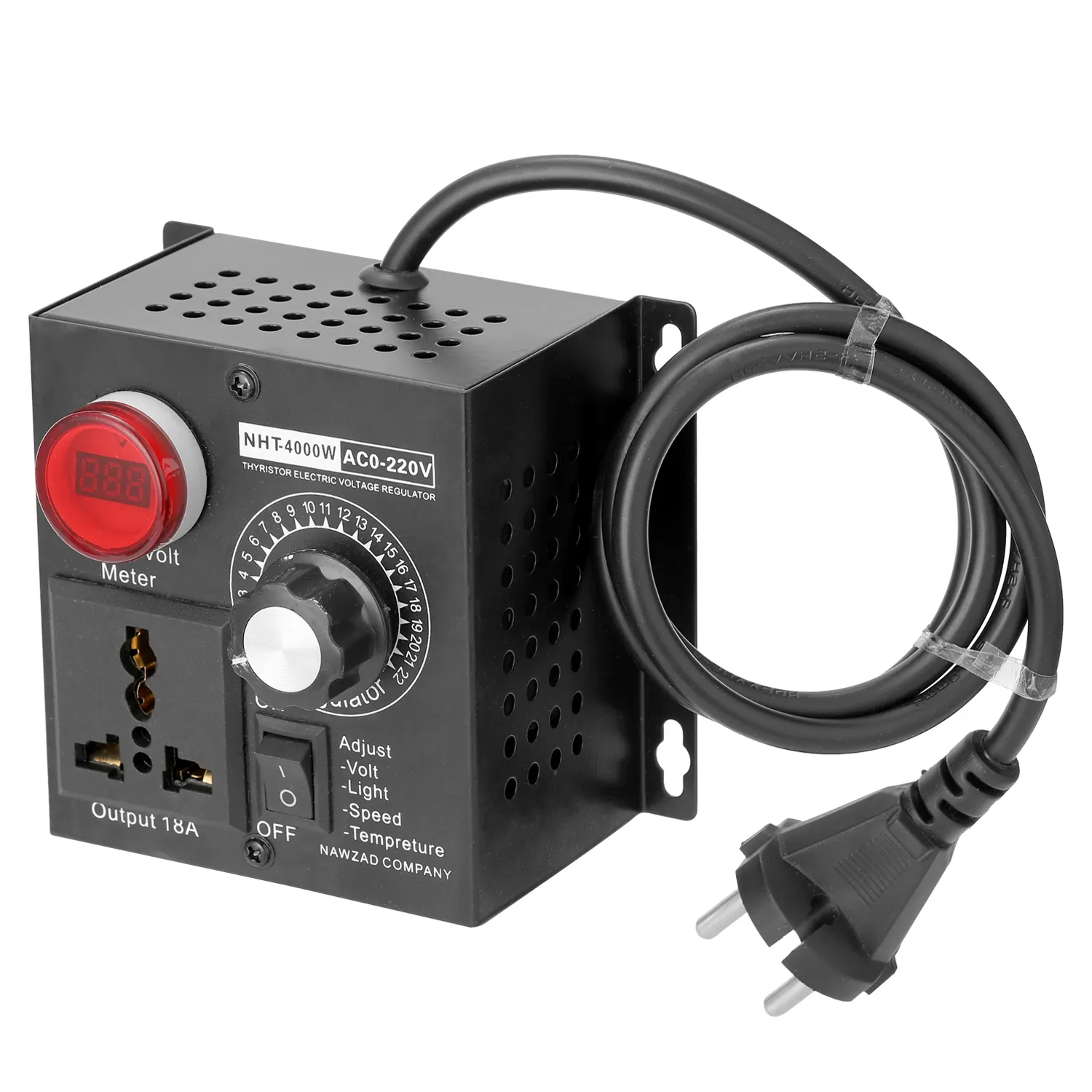 EU AC 220V 4000W Multicolor Compact Variable Voltage Regulators Controller Speed Temperature Light Stabilizer Adjustable Dimmers