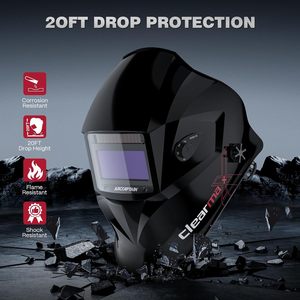 Casco <span class=keywords><strong>de</strong></span> Soldadura con Oscurecimiento Automático ARCCAPTAIN, 4 Sensores <span class=keywords><strong>de</strong></span> Arco, Tiempo <span class=keywords><strong>de</strong></span> Respuesta <span class=keywords><strong>de</strong></span> 1/25000s, Energía Solar, Color Real, Negro Brillante, Hecho en China - Product Image 6