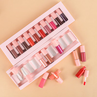 Antiadherente personalizado etiqueta privada impermeable de larga duración mate labio Gloos brillante suave brillo de labios