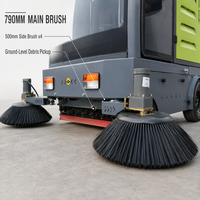 Balayeuse électrique XY-C20 48V 150Ah Autonomie 6-8h Largeur 2000mm Brosse principale 790mm Brosse latérale 500mm Bac 220L Réservoir 100L 5000W