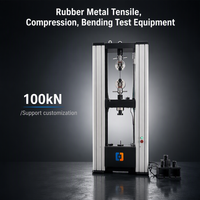 Machine d'essai universelle 10T 100kN pour le caoutchouc et le métal, équipement d'essai de traction, de compression et de flexion