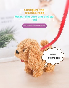 Juguete de peluche eléctrico al por mayor para <span class=keywords><strong>cachorros</strong></span>, súper suave, de algodón PP, con movimiento de caminar, ladrar y rabo que se mueve, pelaje desmontable y lavable, para alivio del estrés. - Product Image 2