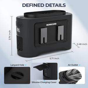 Ventilateur portable multifonction Socool 14500mAh en plastique avec lumière USB, ventilateur de refroidissement suspendu, ventilateur de ceinture pour voiture, extérieur, maison - Product Image 2