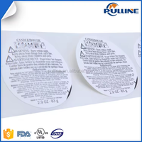 Étiquettes BOPP circulaires double couche de qualité supérieure, autocollants personnalisés imperméables et détachables pour pots cosmétiques