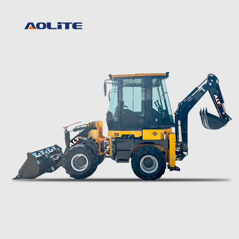 AOLITE CE BL35-12 chinese high quality top mini backhoe excavator loader ALT small front end wheel loader 4x4 back hoe