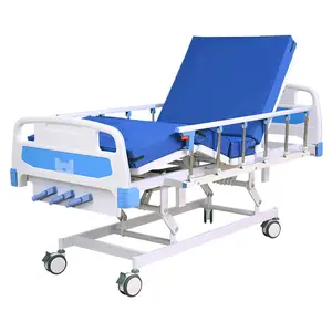 Cama de hospital最も安いcama clinica camas hospitalariasABSベッド3クランク手動病院ベッド